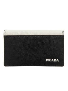 Prada Logo Card Case Saffiano
